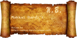 Makkai Barót névjegykártya